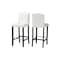 Baxton Studio Libra White Modern Bar Stool With Nail Head Trim 85-4298 - alternate 1